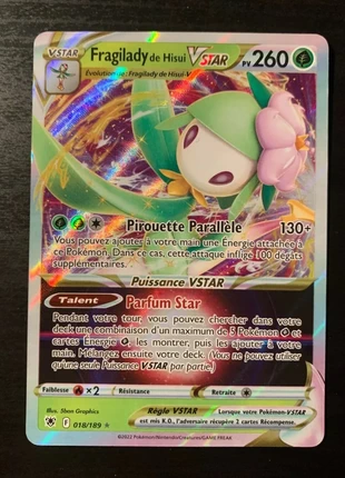Carte pokemon Fragilady de Hisui Vstar 018/189 série Astres Radieux, brand: Pokémon, condizioni: Ottime, €7.00, €8.05 include la Protezione acquisti