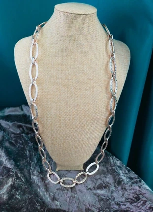 Collier maillons ovales gravés – Métal doré, brand: bijou fantaisie, condition: New without tags, €6.90, €7.95 includes Buyer Protection Pro