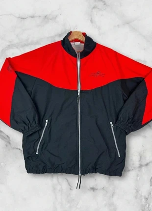 Veste Vintage Asics Coupe-Vent Rouge et Noir Taille M, marca: Asics, estado: Bom, tamanho: M, €18.00, €19.60 inclui Proteção do Comprador