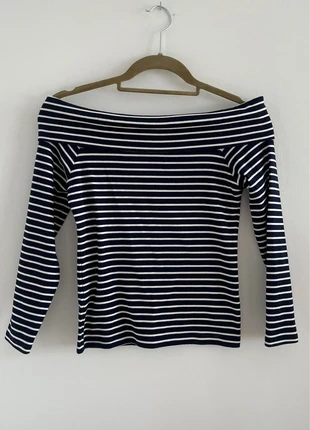 J. Crew Stripped Off The Shoulder Cotton Top, marque: J.Crew, état: Neuf sans étiquette, taille: XS / 34 / 6, 25,00 €, 26,95 € Protection acheteurs incluse