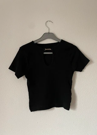 t-shirt top court à chaînes, marque: Shein, état: Très bon état, taille: L / 40 / 12, 4,00 €, 4,90 € Protection acheteurs incluse