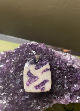 Pendente Opala e lepidolite 💜, marque: Mineralogie, état: Très bon état, 8,00 €, 9,10 € Protection acheteurs incluse