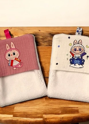 Lot de 2 débarbouillettes., merk: Fait Main, staat: Nieuw zonder prijskaartje, € 6,00, € 7,00 inclusief Kopersbescherming