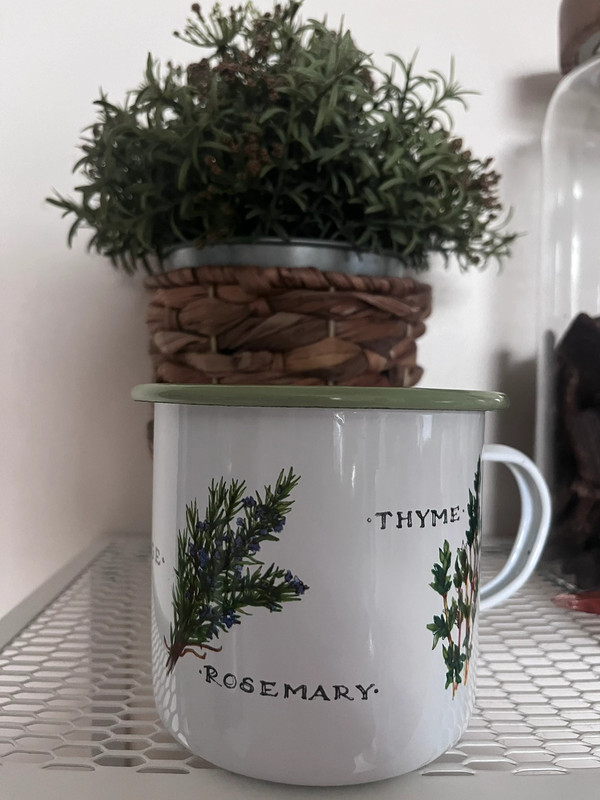 Herb Enamel Coffee Mug 1