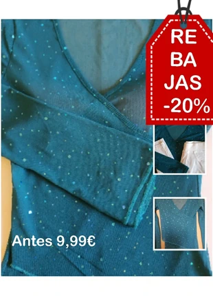 Rebajas Camiseta fiesta de gasa y lentejuelas, état: Très bon état, taille: S / 36 / 8, 4,90 €, 5,85 € Protection acheteurs incluse