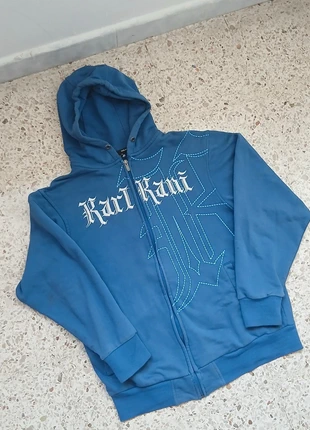 Felpa con cappuccio Karl Kani anni 2000 blu, marke: Karl Kani, zustand: Sehr gut, größe: XL, 35,00 €, 37,45 € inklusive Vinted-Käuferschutz