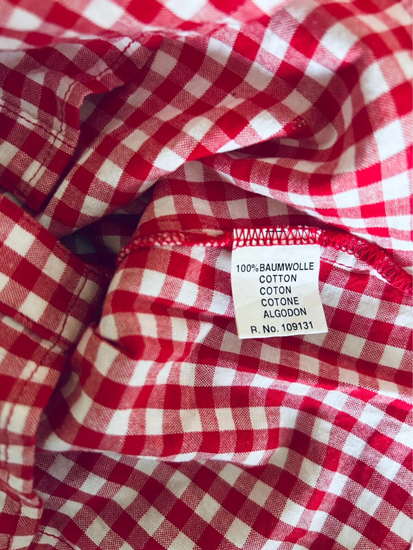 Rot-weiß karierte Vintage Bluse 5