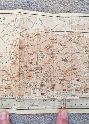 1922 Antique Map of Mainz, Hesse-Nassau, Germany, brand: NO LABEL, condition: Good, size: One size, £5.99, £6.77 includes Buyer Protection Pro