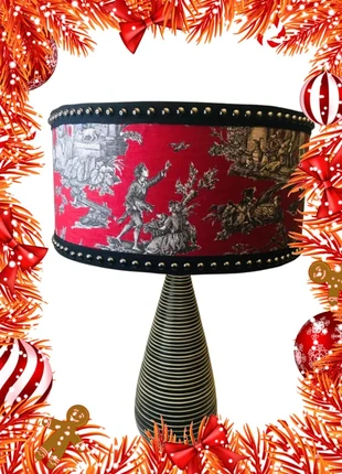 Lampe Upcyclée Élégante Rouge & Noir – Style Baroque Chic, zustand: Sehr gut, 50,00 €, 53,20 € beinhaltet Vinted-Käuferschutz Pro