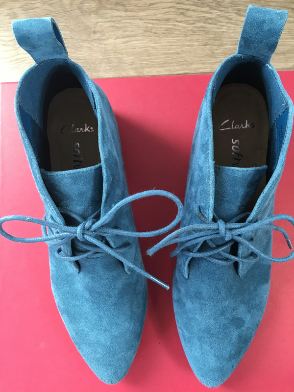 Clarks blue suede clearance ankle boots