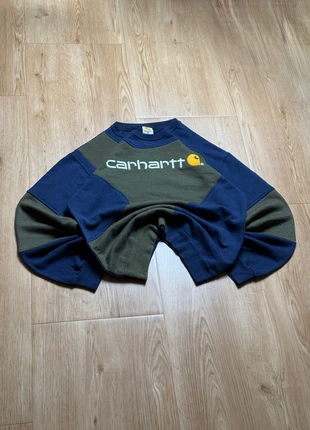 Sweat Carhartt Vintage Y2K Made In USA Rework Retro Style Boxy - Vert Olive / Marine - Taille M, brand: Carhartt, condition: Very good, size: M, €34.90, €37.35 includes Buyer Protection