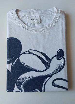 Tee-shirt unisexe blanc imprimé Mickey manches courtes Reserved Disney comme neuf, marca: Reserved, estado: Muy bueno, tamaño: L, 14,00 €, 15,40 € Protección al comprador incluida
