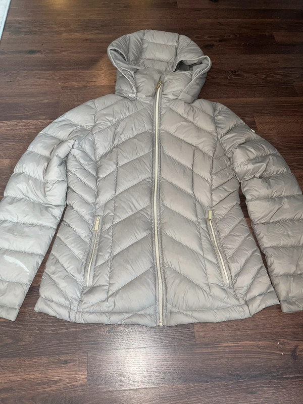 Michael kors grey 2024 down jacket