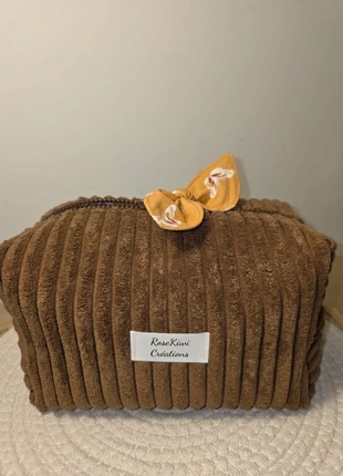 Maxi trousse de toilette en velours côtelé, marque: RoseKiwiCréations, état: Neuf avec étiquette, 14,90 €, 16,35 € Protection acheteurs incluse