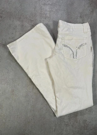 Jeans Vintage En Velours Côtelé / Corduroy Rue 21 creme bootcut denim taille 3/4, brand: Vintage Dressing, condizioni: Ottime, taglia: L / IT 44 / EU 40, €11.00, €12.25 include la Protezione acquisti Pro