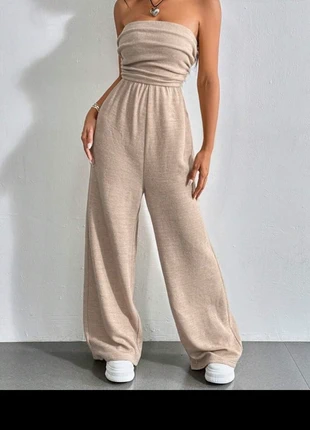 Stoffen strapless jumpsuit, merk: Shein, staat: Nieuw zonder prijskaartje, maat: M / 38 / 10, € 4,99, € 5,94 inclusief Kopersbescherming