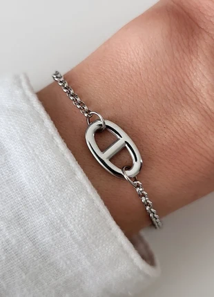 Bracelet acier inoxydable argenté ajustable, marke: Boutique Parisienne, zustand: Sehr gut, 9,90 €, 11,10 € beinhaltet Vinted-Käuferschutz Pro