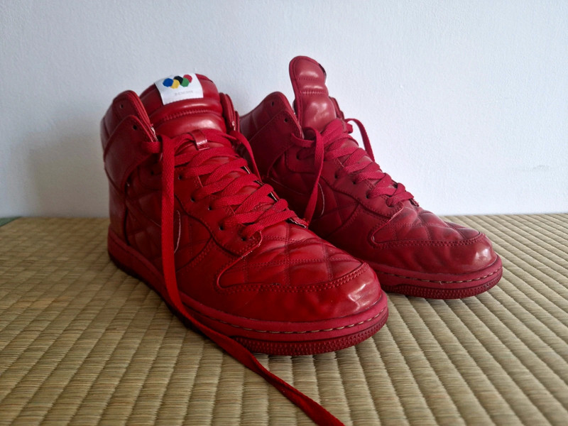 98 Nike SB Dunk High Supreme Olympic Quilted True Red October | Vinted