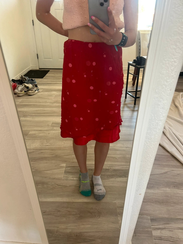 Red polka dot dress 4