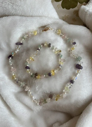 Collier bracelet pierres naturelles bijoux Natural stone necklace & bracelet handmade jewelry, brand: Fait Main, condition: New with tags, €14.00, €15.40 includes Buyer Protection