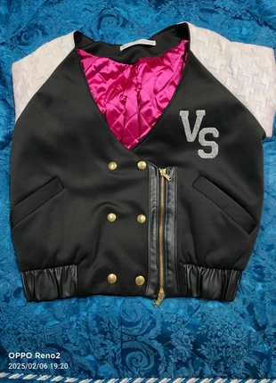 Giacca college Victoria & Stella S nero/bianco bomber, marke: VICTORIA & STELLA, zustand: Sehr gut, größe: S / 36 / 8, 28,00 €, 30,10 € inklusive Vinted-Käuferschutz