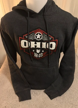 Hoodie Ohio 1803 Noir chiné Taille S Style USA vintage, merk: State of MIND, staat: Heel goed, maat: S, € 15,00, € 16,45 inclusief Kopersbescherming Pro