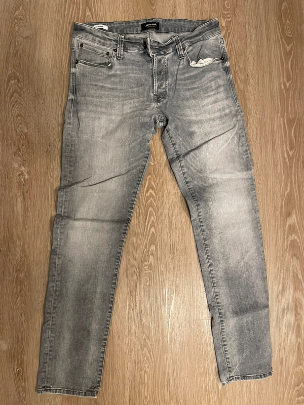 Hose Herren Jeanshose Röhrenjeans Jack & Jones Grau 1