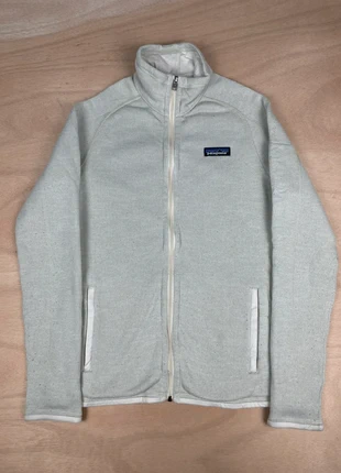 Veste polaire Patagonia gris/blanc poche/zip logo brodé entreprise polyester taille XS, marque: Patagonia, état: Très bon état, taille: XS, 34,00 €, 36,40 € Protection acheteurs incluse