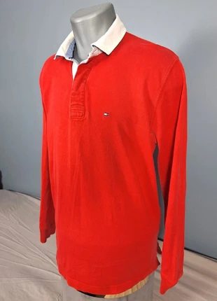 Polo tommy Hilfiger vintage manche longues - taille L rouge - homme logo brodé (428), brand: Tommy Hilfiger, condition: Good, size: L, €15.90, €17.40 includes Buyer Protection