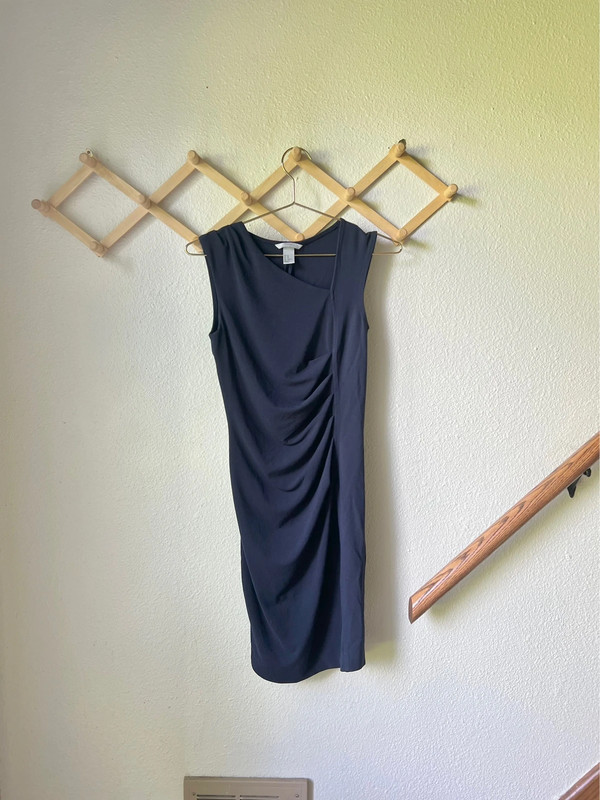 H&M blue fitted midi dress size xs 1