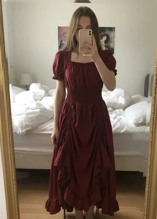 Robe Longue Bordeaux Renaissance – Élégante / Vintage / Romantique / Bohème Chic, brand: Atelier Ysée, condition: Very good, size: M / 38 / 10, €69.90, €74.10 includes Buyer Protection Pro