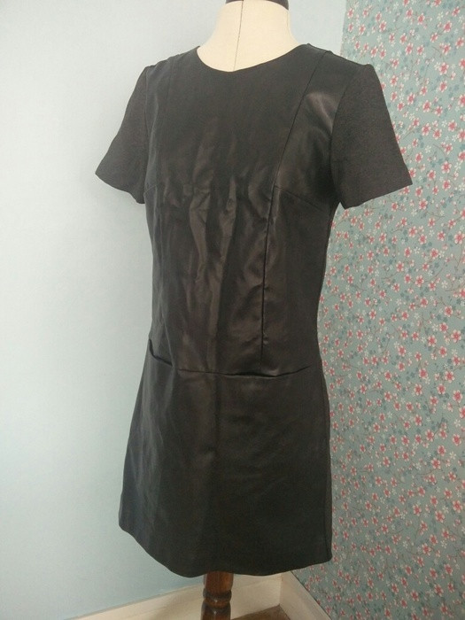 Robe Zara noire devant simili cuir 1
