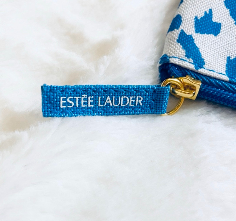 Estee Lauder small blue white makeup pouch Vinted