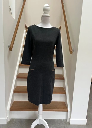 Preppy, antraciet jurkje, getailleerd, merk: WE, staat: Heel goed, maat: M / 38 / 10, € 25,00, € 26,95 inclusief Kopersbescherming