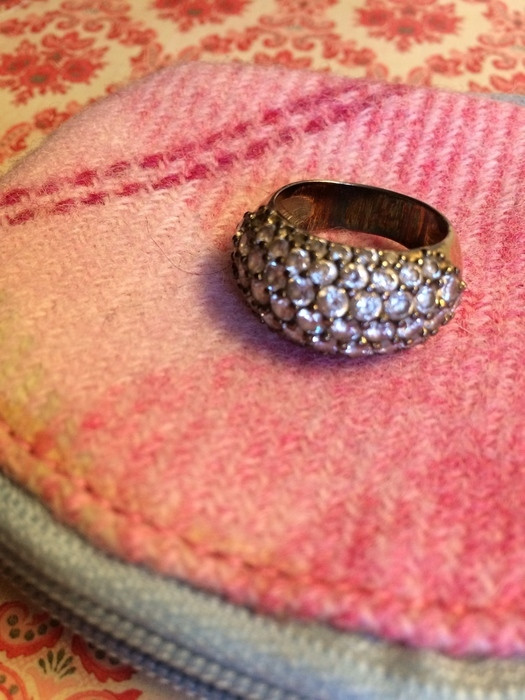 bague strass plaqué or 1