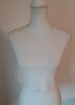 Tres joli crop top blanc avec double bretelle pour l'originalité , brand: Jennyfer, condition: Very good, size: M / 38 / 10, €1.50, €2.28 includes Buyer Protection