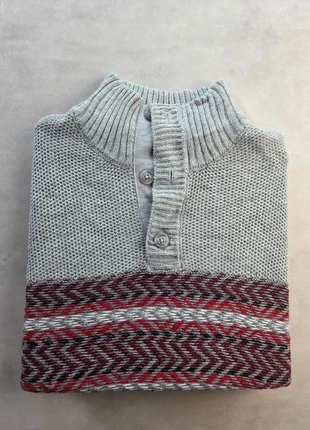 nautica pull col montant maille torsadée gris bordeaux l/g y2k vintage, brand: Nautica, condition: Good, size: 16 years / 176 cm, €15.00, €16.45 includes Buyer Protection