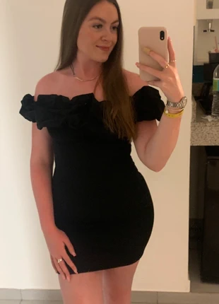 Zara off shoulder black mini dress, brand: Zara, condition: Very good, size: M / UK 12-14, £10.00, £11.20 includes Buyer Protection