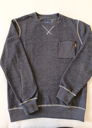Felpa invernale uomo GAS, Taglia M, Blu mélange con taschino e cuciture a contrasto, marque: GAS, état: Très bon état, taille: M, 9,00 €, 10,15 € Protection acheteurs incluse