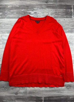 Pull col V Tommy Hilfiger Rouge Taille XL, brand: Tommy Hilfiger, condition: Very good, size: XL / 42 / 14, €10.00, €11.20 includes Buyer Protection Pro