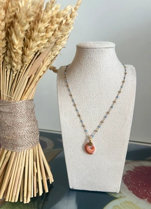 Collier perles bleuet coquillage, marque: Tendance, état: Très bon état, 20,00 €, 21,70 € Protection acheteurs (Pro) incluse