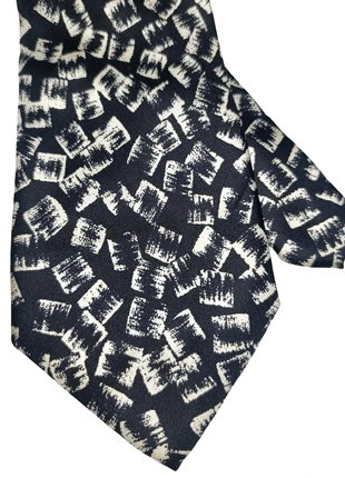 Cravatta vintage pura seta 100% larga 9,5 cm bianco e nero tie silk Krawatte, brand: Vintage Dressing, condizioni: Ottime, €5.00, €5.95 include la Protezione acquisti Pro