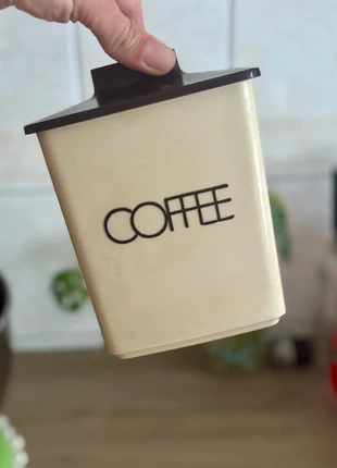 Boîte à Café Vintage – Plastique Beige & Brun – Style Tupperware – Années 70, marque: Vintage Boutique, état: Très bon état, 12,00 €, 13,30 € Protection acheteurs incluse
