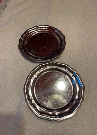 Lot de 2 soucoupes vintage en métal couleur argenté, zustand: Sehr gut, 4,00 €, 4,90 € inklusive Vinted-Käuferschutz