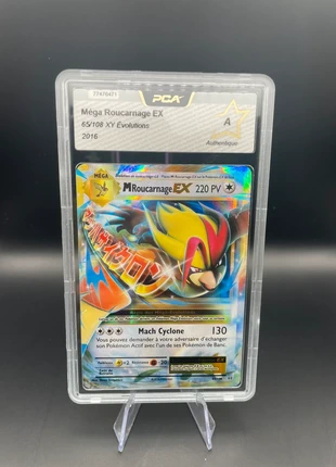 Carte Pokémon PCA gradée authentique mega roucarnage ex XY évolution, marque: Pokémon, état: Neuf avec étiquette, 25,00 €, 26,95 € Protection acheteurs incluse