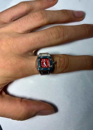 Bague montre rouge fonctionnelle, brand: CHROME, condition: Very good, size: Adjustable, €9.00, €10.15 includes Buyer Protection