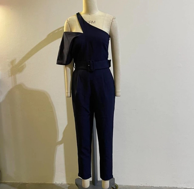 Lavish alice navy jumpsuit sales