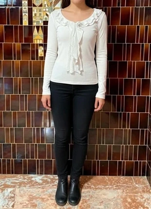 Haut blanc à volants Taille S, brand: ZOE SHOP, condition: Very good, size: S / 36 / 8, €27.90, €30.00 includes Buyer Protection Pro