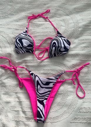 Pink Zebra Print Bikini