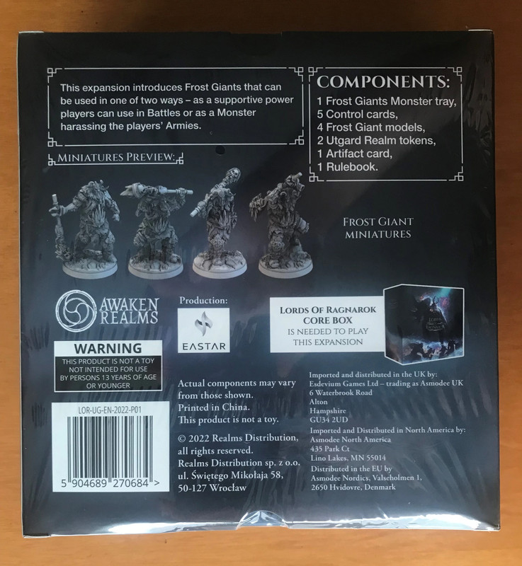 Lords of Ragnarok: Utgard Realms of the Giants - Sundrop - Kickstarter KS - Nuovo New Sealed 2